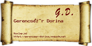 Gerencsér Dorina névjegykártya