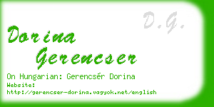 dorina gerencser business card